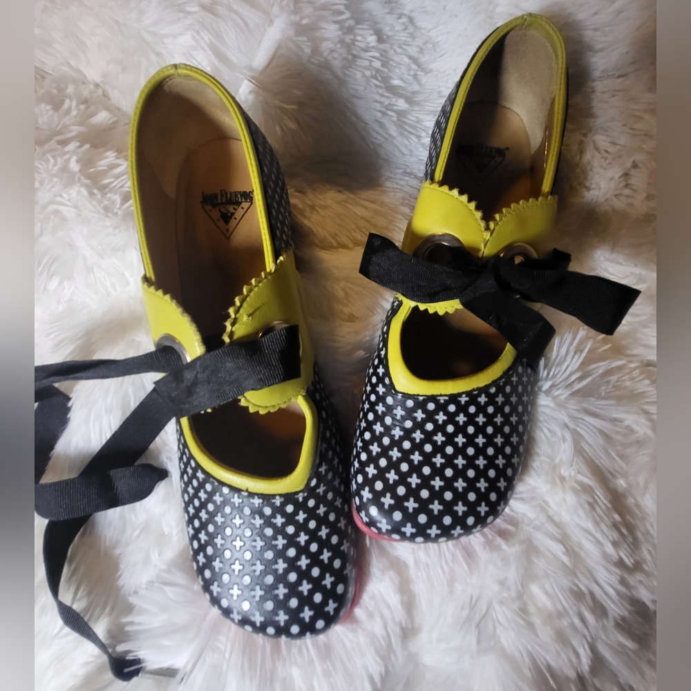 John Fluevog Adele Dots. Size 8.5